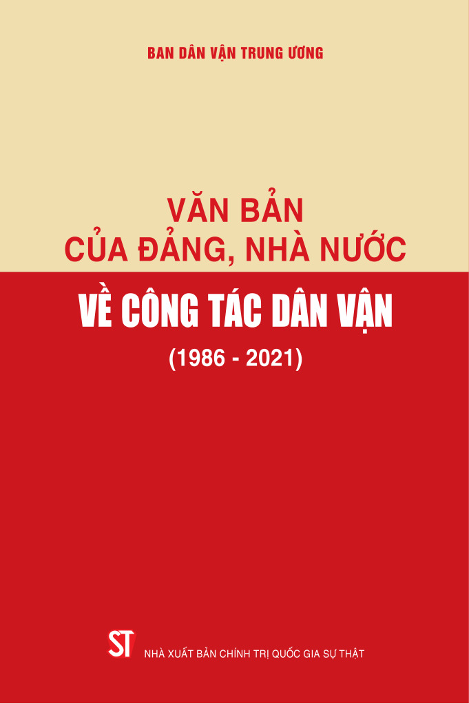 Văn bản của Đảng, Nhà nước về công tác dân vận (1986 - 2021)