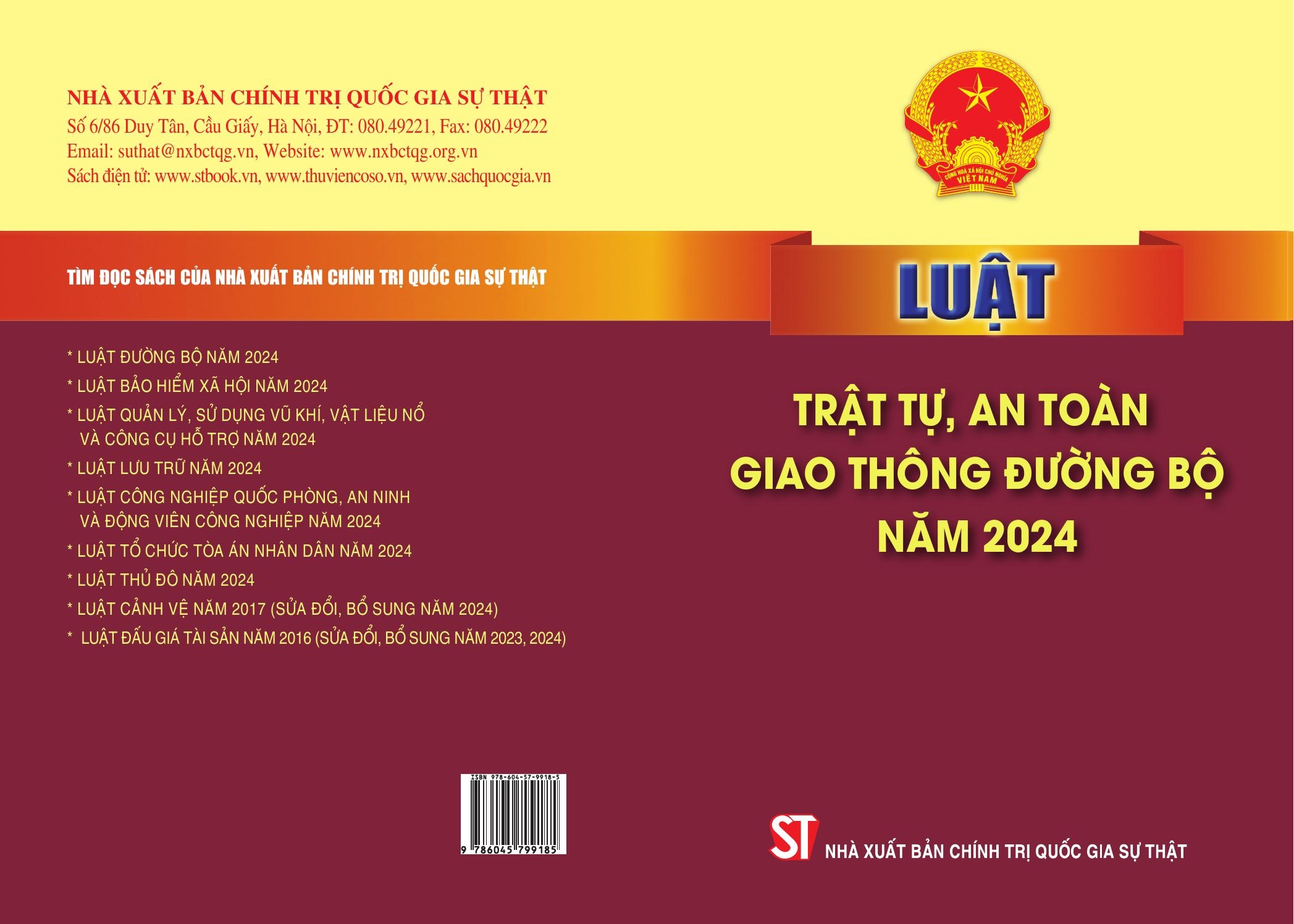 Luật Trật tự, an toàn giao thông đường bộ năm 2024