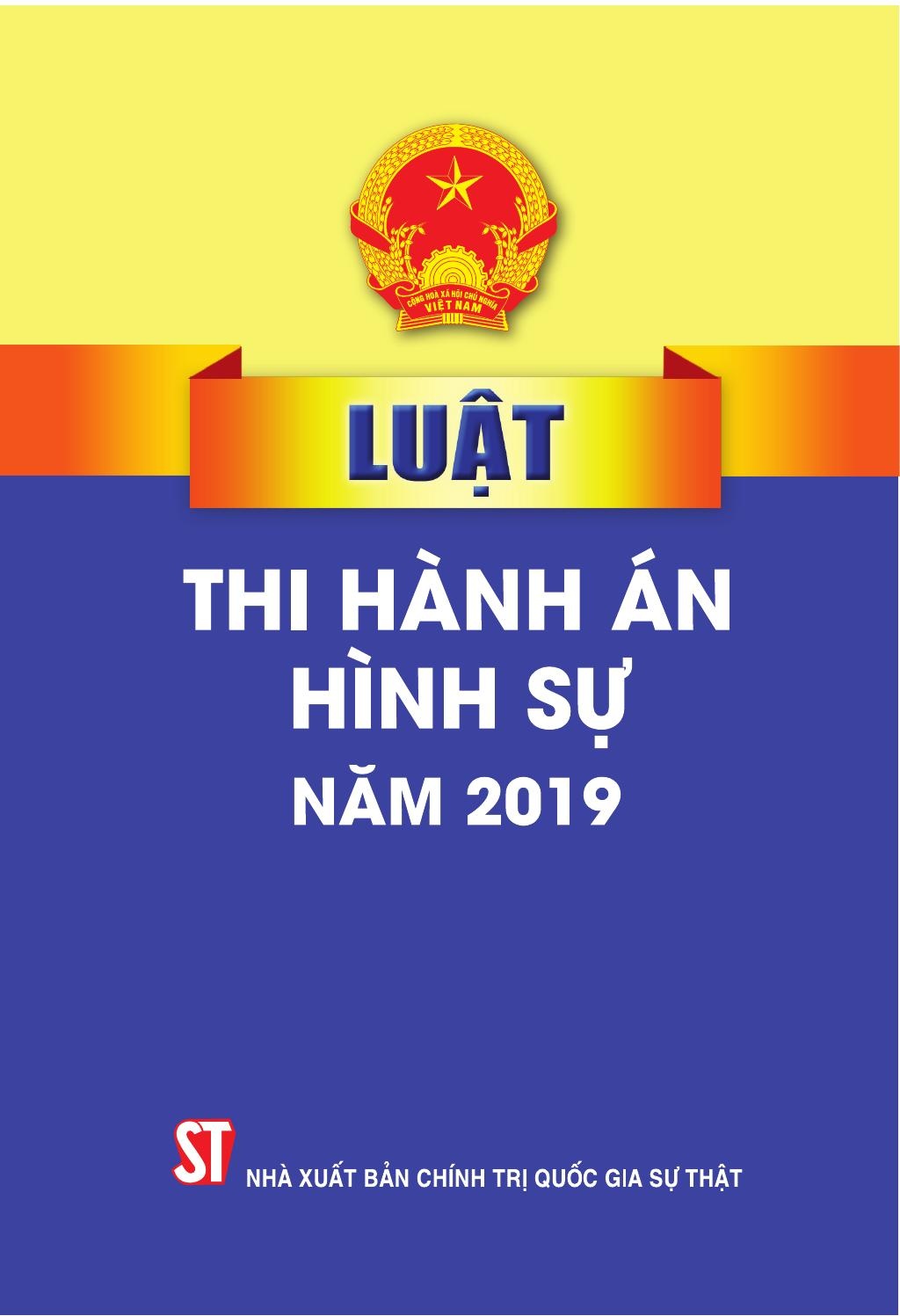 Luật Thi hành án hình sự năm 2019