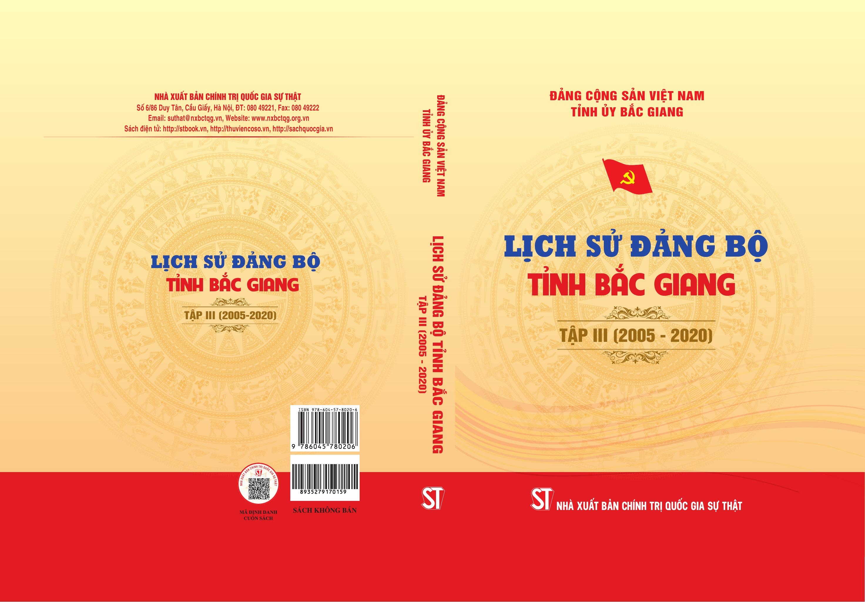 Lịch Sử Đảng Bộ Tỉnh Bắc Giang - Tập III (2005 - 2020)